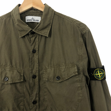 Load image into Gallery viewer, Stone Island Khaki Button Up Overshirt - Medium (M) PTP 20"