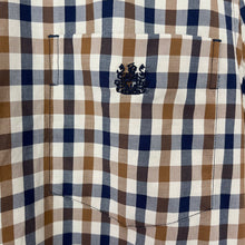 Load image into Gallery viewer, Aquascutum House Check Short Sleeved Shirt - Medium (M) PTP 20.5"