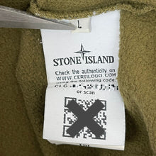 Load image into Gallery viewer, Stone Island Khaki Crew Neck Logo Sweater - Large (L) PTP 23.5"
