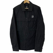 Load image into Gallery viewer, Ma.Strum Black Multi Pocket Button Up Overshirt - Small (S) PTP 20.75"