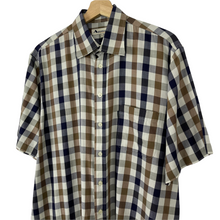 Load image into Gallery viewer, Aquascutum Block Check Short Sleeved Shirt - Large (L) PTP 25.5"
