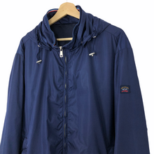 Load image into Gallery viewer, Paul and Shark Blue Nylon Hooded Jacket - Triple Extra Large (XXXL) PTP 26"