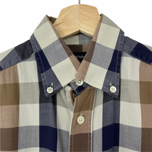 Load image into Gallery viewer, Aquascutum Block Check Short Sleeved Shirt - Small (S) PTP 21.25"