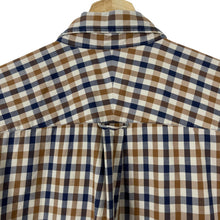 Load image into Gallery viewer, Aquascutum House Check Short Sleeved Shirt - Large (L) PTP 21.5"