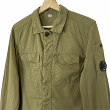 Load image into Gallery viewer, C.P Company Khaki Green Button Up Lens Overshirt - Small (S) PTP 19.25"