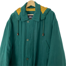Load image into Gallery viewer, Vintage Paul and Shark Green Multi Pocket Silk Jacket - Large (L) PTP 27"