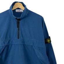 Load image into Gallery viewer, Stone Island Blue 1/4 Zip Popover Ripstop Smock - Small (S) PTP 23.75"