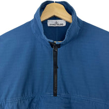 Load image into Gallery viewer, Stone Island Blue 1/4 Zip Popover Ripstop Smock - Small (S) PTP 23.75"