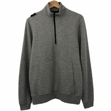 Load image into Gallery viewer, Ma.Strum Grey Half Zip Pullover Sweater - Small (S) PTP 21"