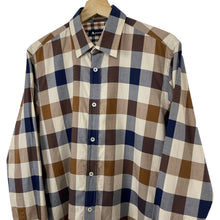Load image into Gallery viewer, Aquascutum Block Check Long Sleeved Shirt - Medium (M) PTP 20.5"