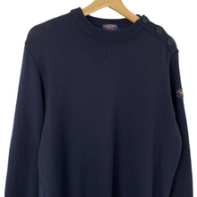 Load image into Gallery viewer, Paul and Shark Navy 100% Wool Crew Neck Sweater - Extra Large (XL) PTP 22"