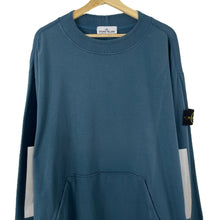 Load image into Gallery viewer, Stone Island Blue Reflective Crew Neck Sweater - Double Extra Large (XXL) PTP 25.75"