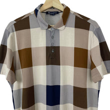 Load image into Gallery viewer, Aquascutum Block Check Short Sleeved Polo - Medium (M) PTP 21.25"