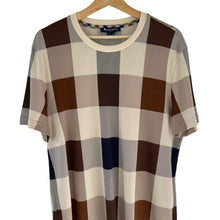 Load image into Gallery viewer, Aquascutum Block Check Short Sleeved T-Shirt - Medium (M) PTP 22"