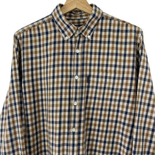 Load image into Gallery viewer, Aquascutum House Check Long Sleeved Shirt - Large (L) PTP 21.5"