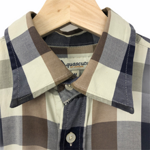 Load image into Gallery viewer, Aquascutum Block Check Long Sleeved Shirt - Medium (M) PTP 23"
