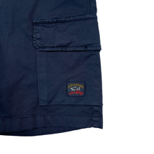 Load image into Gallery viewer, Paul and Shark Navy Bermuda Cargo Shorts - W 34"