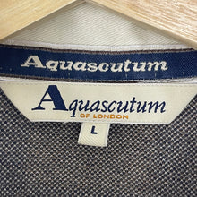 Load image into Gallery viewer, Aquascutum Block Check Long Sleeved Rugby Shirt - Large (L) PTP 22.75"