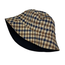 Load image into Gallery viewer, Aquascutum House Check / Navy Reversible Bucket Hat - One Size Fits All