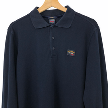 Load image into Gallery viewer, Paul and Shark Navy Long Sleeved Polo - Large (L) PTP 20.5"