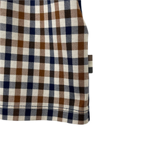 Load image into Gallery viewer, Aquascutum Navy / Check Short Sleeved Polo - Large (L) PTP 22"