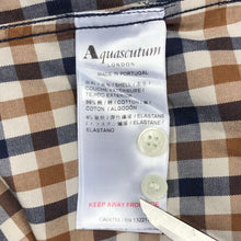 Load image into Gallery viewer, Aquascutum House Check Long Sleeved Shirt - Small (S) PTP 19.75"