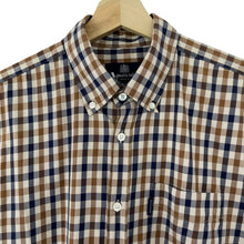 Load image into Gallery viewer, Aquascutum House Check Short Sleeved Shirt - Large (L) PTP 21"