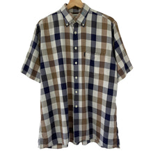 Load image into Gallery viewer, Aquascutum Block Check Short Sleeved Shirt - Large (L) PTP 24.5"