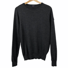 Load image into Gallery viewer, Paul and Shark Dk Grey 100% Wool Crew Neck Sweater - Medium (M) PTP 20"