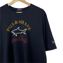 Load image into Gallery viewer, Paul and Shark Navy Short Sleeved Logo T-Shirt - Extra Large (XL) PTP 23.5"