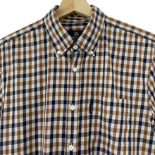 Load image into Gallery viewer, Aquascutum House Check Short Sleeved Shirt - Large (L) PTP 21"