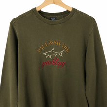 Load image into Gallery viewer, Paul and Shark Khaki Crew Neck Logo Sweater - Small (S) PTP 20"