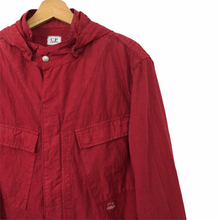 Load image into Gallery viewer, C.P Company Red Goggle Hooded Overshirt - Extra Large (XL) PTP 22.25"