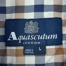 Load image into Gallery viewer, Aquascutum House Check Long Sleeved Shirt - Large (L) PTP 22"