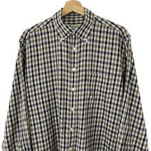Load image into Gallery viewer, Aquascutum House Check Long Sleeved Shirt - Large (L) PTP 25"