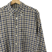 Load image into Gallery viewer, Aquascutum House Check Long Sleeved Shirt - Large (L) PTP 25"