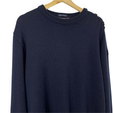 Load image into Gallery viewer, Paul and Shark Navy Crew Neck Logo Wool Sweater - Double Extra Large (XXL) PTP 24.5"