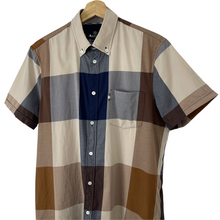 Load image into Gallery viewer, Aquascutum Block Check Short Sleeved Shirt - Medium (M) PTP 21.25"