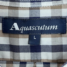 Load image into Gallery viewer, Aquascutum House Check Short Sleeved Shirt - Large (L) PTP 24.25"