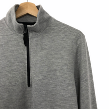 Load image into Gallery viewer, Ma.Strum Grey Half Zip Pullover Sweater - Small (S) PTP 21"