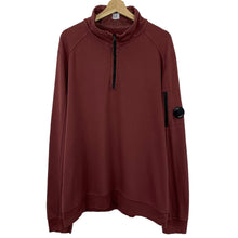 Load image into Gallery viewer, C.P Company Burgundy Half Zip Lens Pullover - Triple Extra Large (XXXL) PTP 26.5"