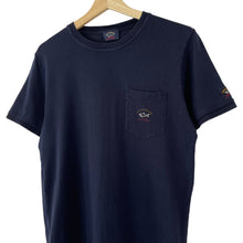 Load image into Gallery viewer, Paul and Shark Navy Short Sleeved Pocket Logo T-Shirt - Medium (M) PTP 19.5"