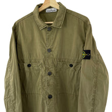 Load image into Gallery viewer, Stone Island Khaki Double Pocket Overshirt - Large (L) PTP 23.25"