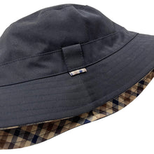 Load image into Gallery viewer, Aquascutum House Check / Navy Reversible Bucket Hat - One Size Fits All
