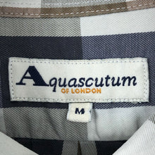 Load image into Gallery viewer, Aquascutum Block Check Long Sleeved Shirt - Medium (M) PTP 22"
