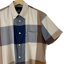Load image into Gallery viewer, Aquascutum Block Check Short Sleeved Shirt - Medium (M) PTP 21.25"