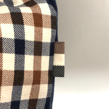 Load image into Gallery viewer, Aquascutum Navy / Check Short Sleeved Polo - Small (S) PTP 19.5"