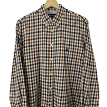 Load image into Gallery viewer, Aquascutum House Check Long Sleeved Shirt - Large (L) PTP 21"