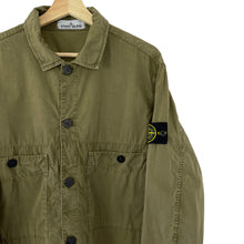Load image into Gallery viewer, Stone Island Khaki Double Pocket Overshirt - Large (L) PTP 23.25"