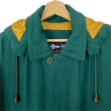 Load image into Gallery viewer, Vintage Paul and Shark Green Multi Pocket Silk Jacket - Large (L) PTP 27"